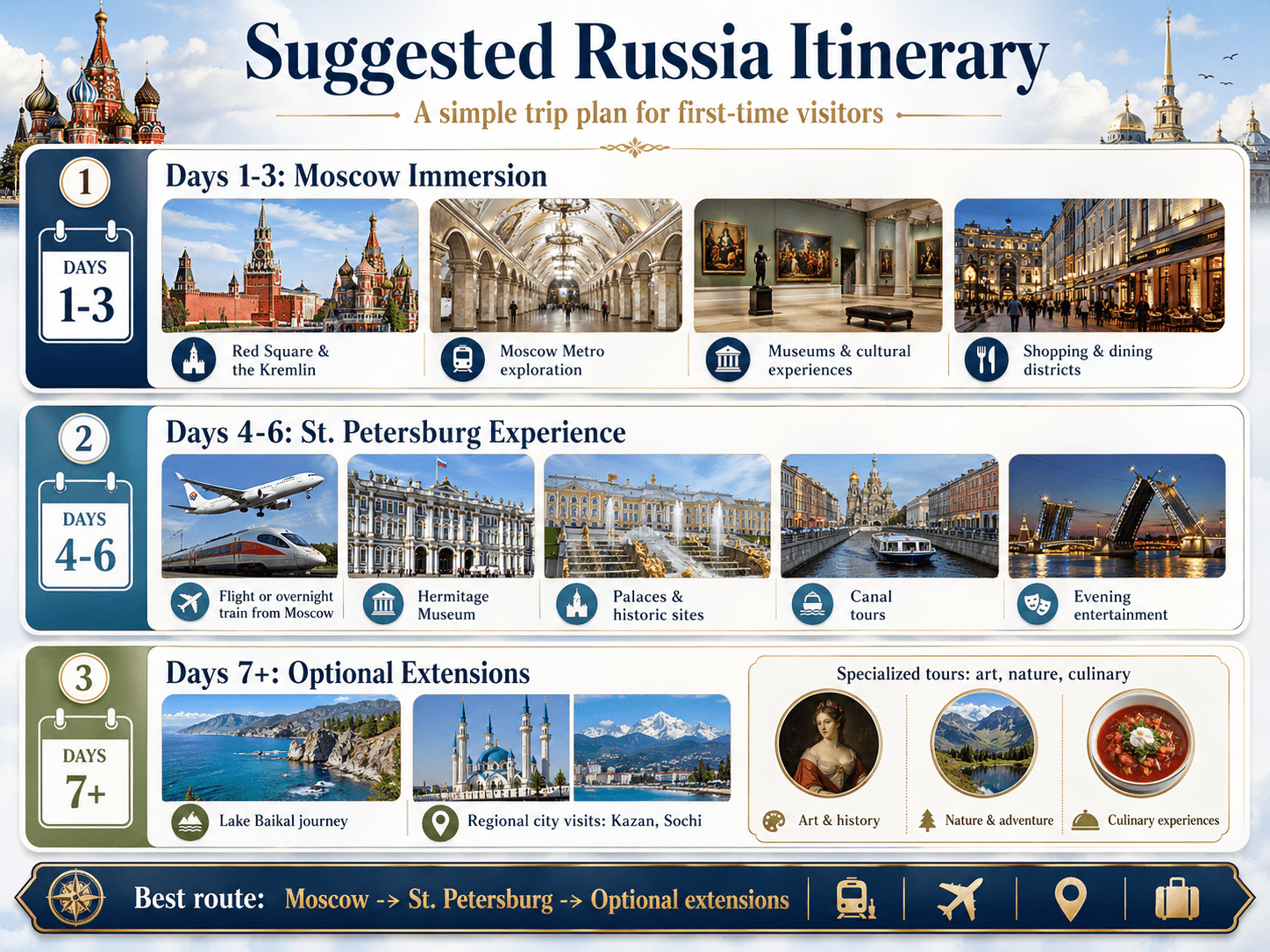 What Does a Russia Vacation Typically Include?