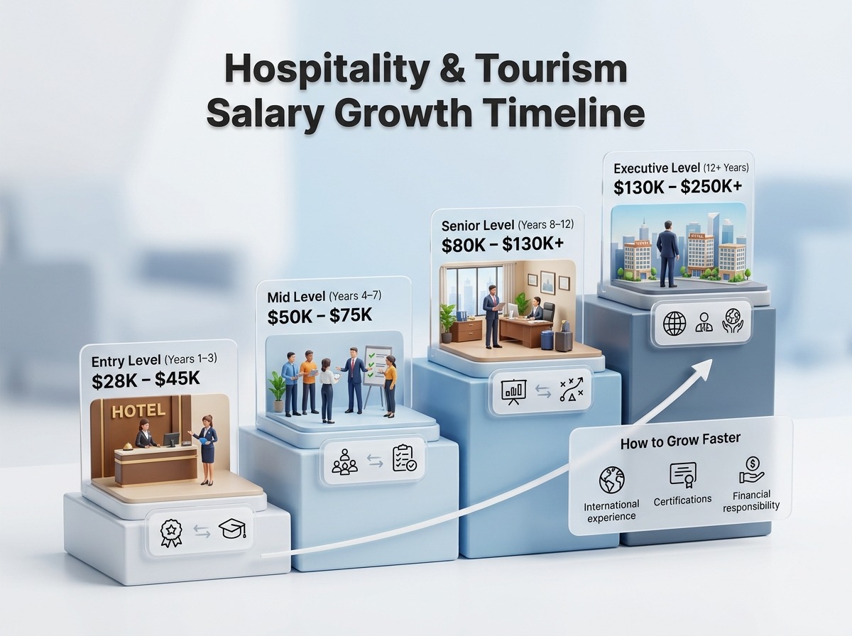 Salary Grow in Hospitality and Tourism Careers