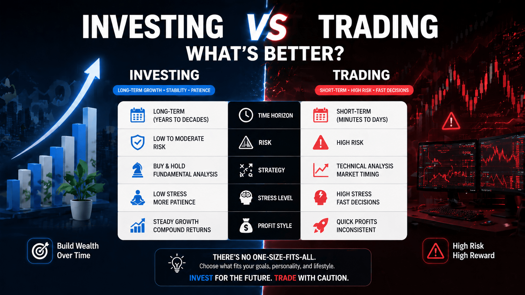 Investing vs Trading Comparison