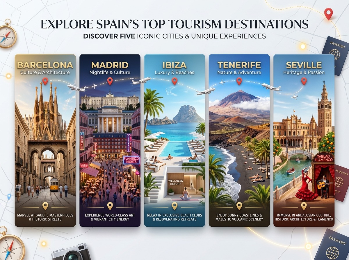 Top Destinations Driving Spain Tourism