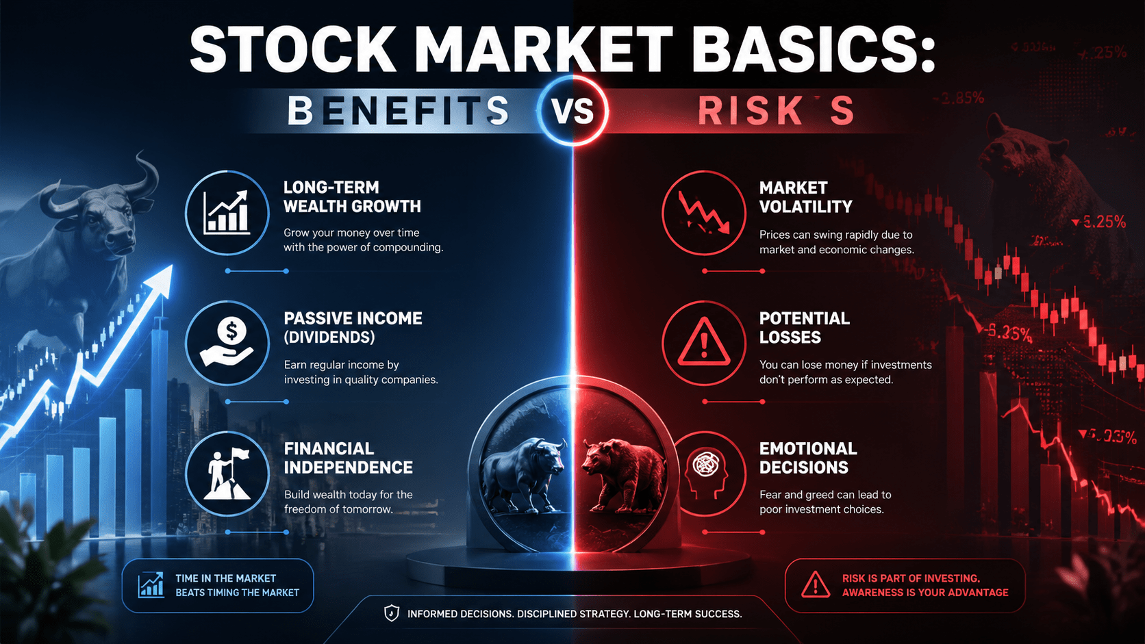 Stock Market Basics Benifits Vs Risk