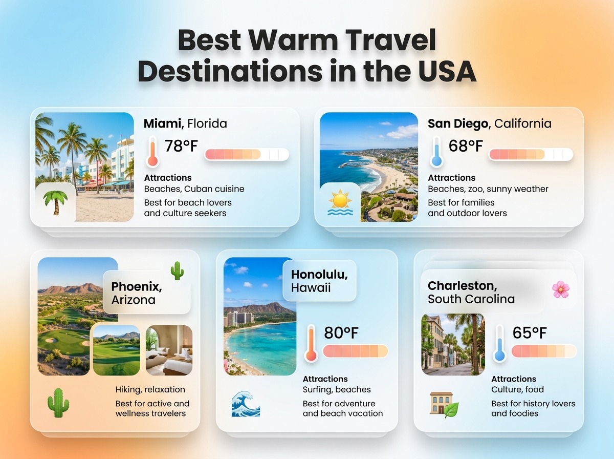 Warm Places to Travel for Thanksgiving Vacation