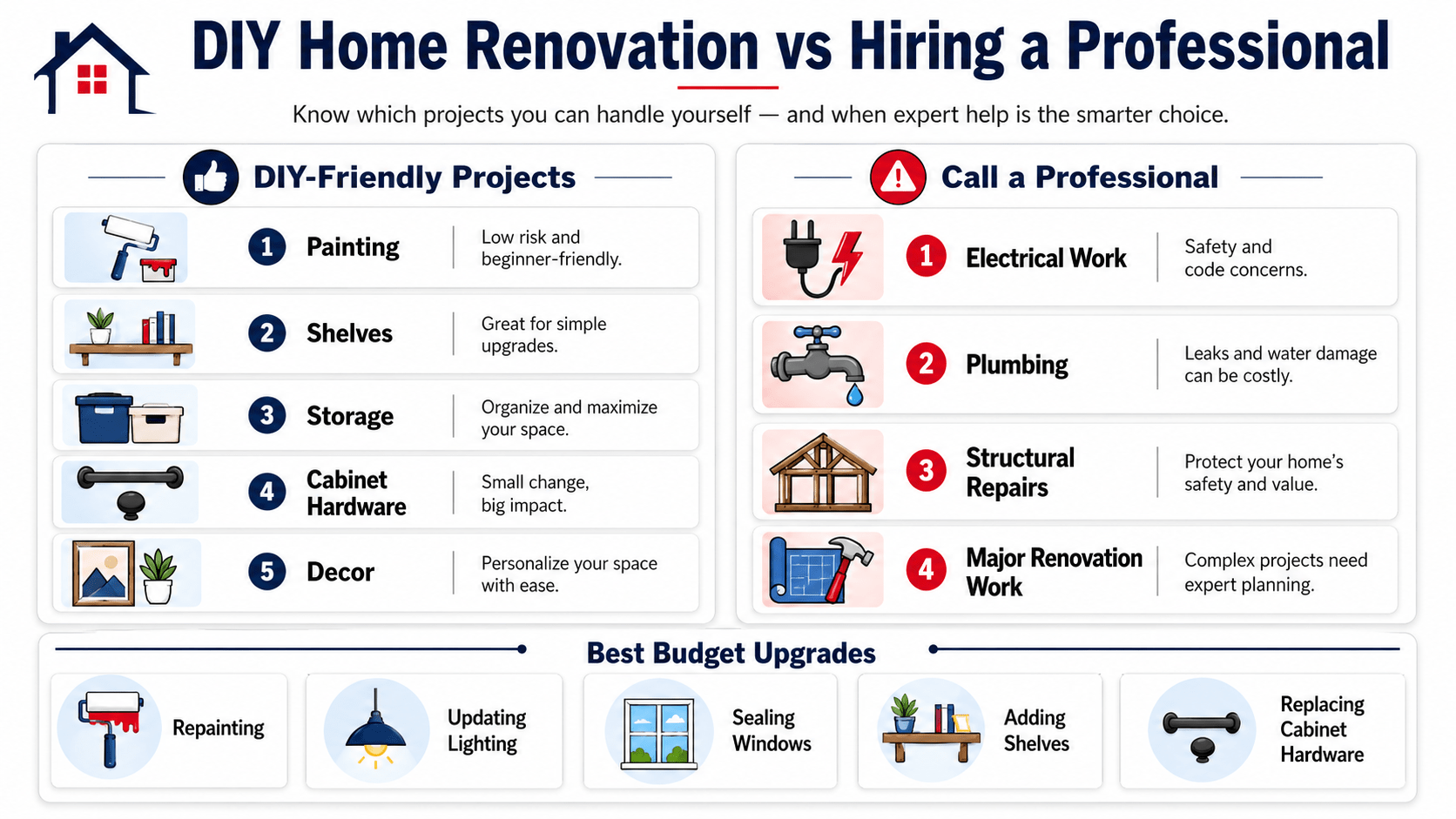 DIY vs professional home renovation comparison