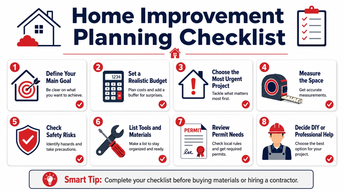 Home improvement planning checklist