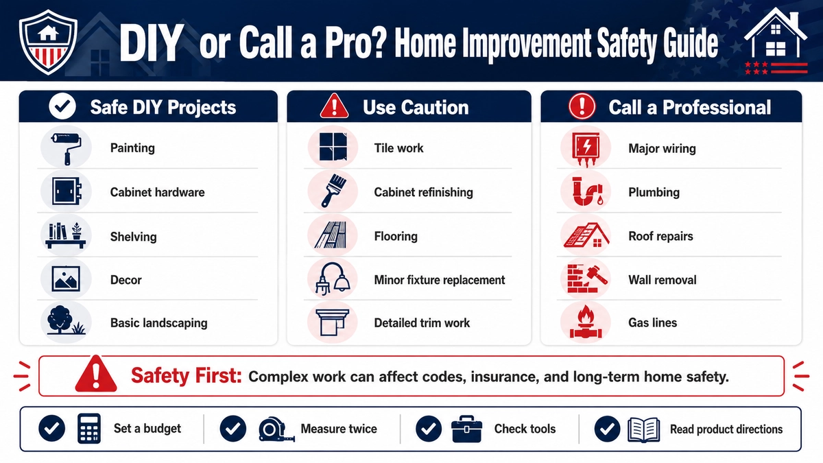 Home improvement safety guide infographic
