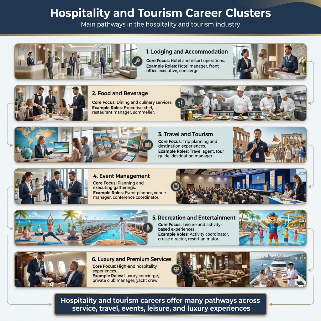 What Are the Main Career Clusters in Hospitality and Tourism?