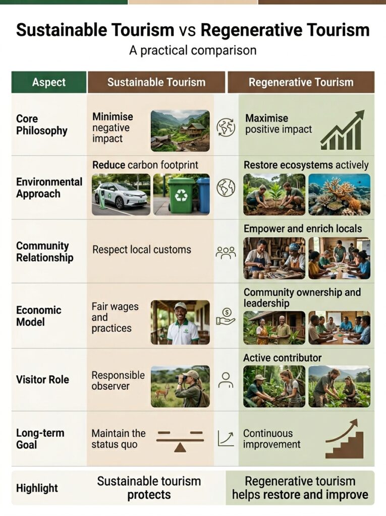 How Does Regenerative Tourism Differ From Sustainable Tourism?