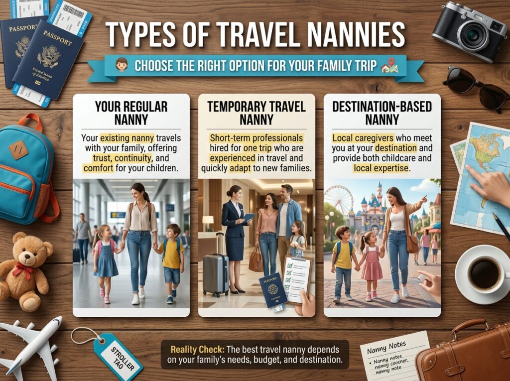 What types of travel nannies are available?