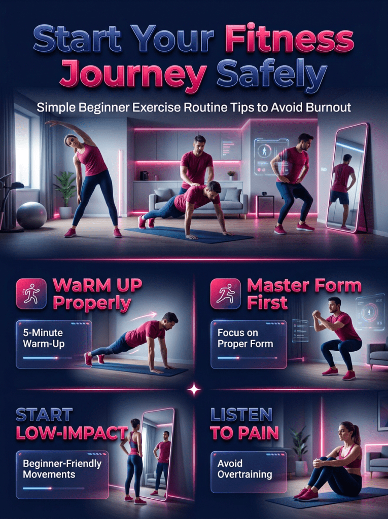 beginner exercise routine tips