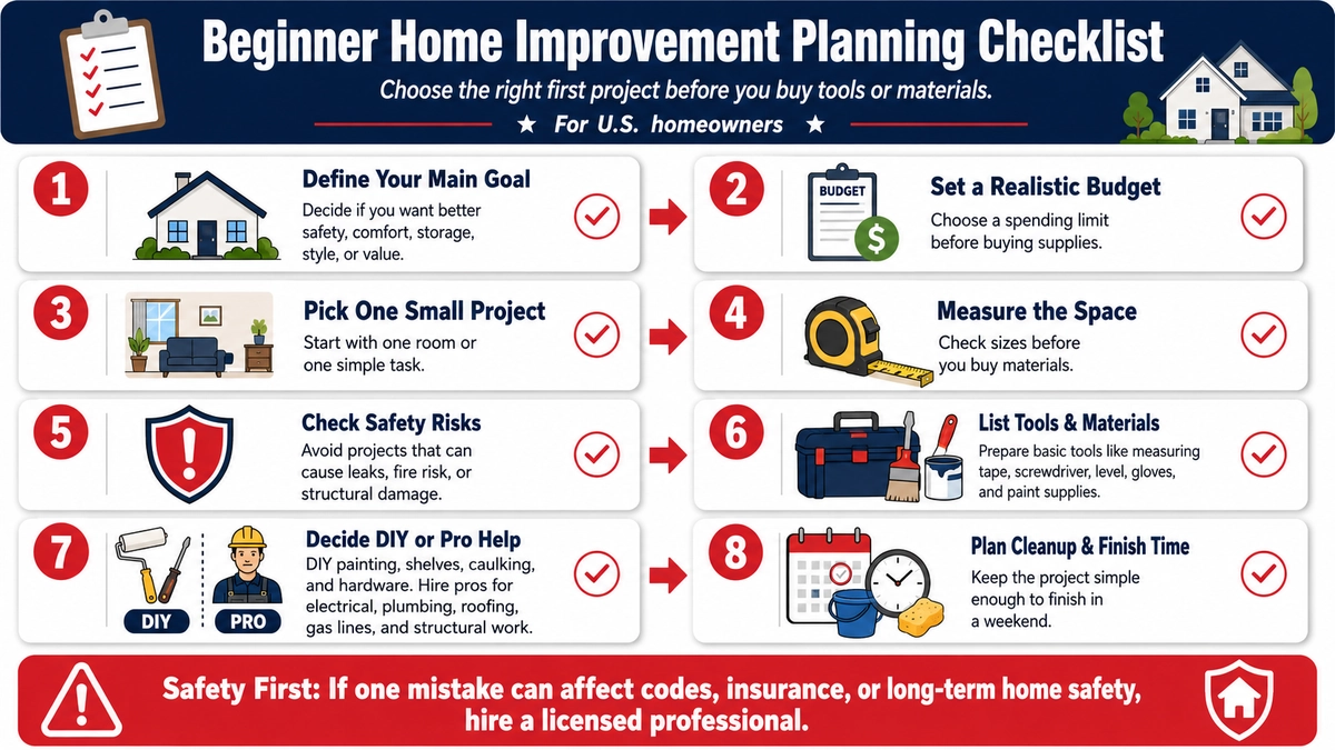 beginner home improvement checklist