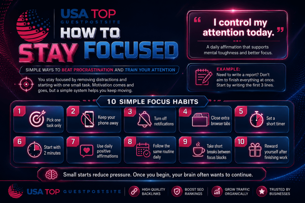 how to stay focused